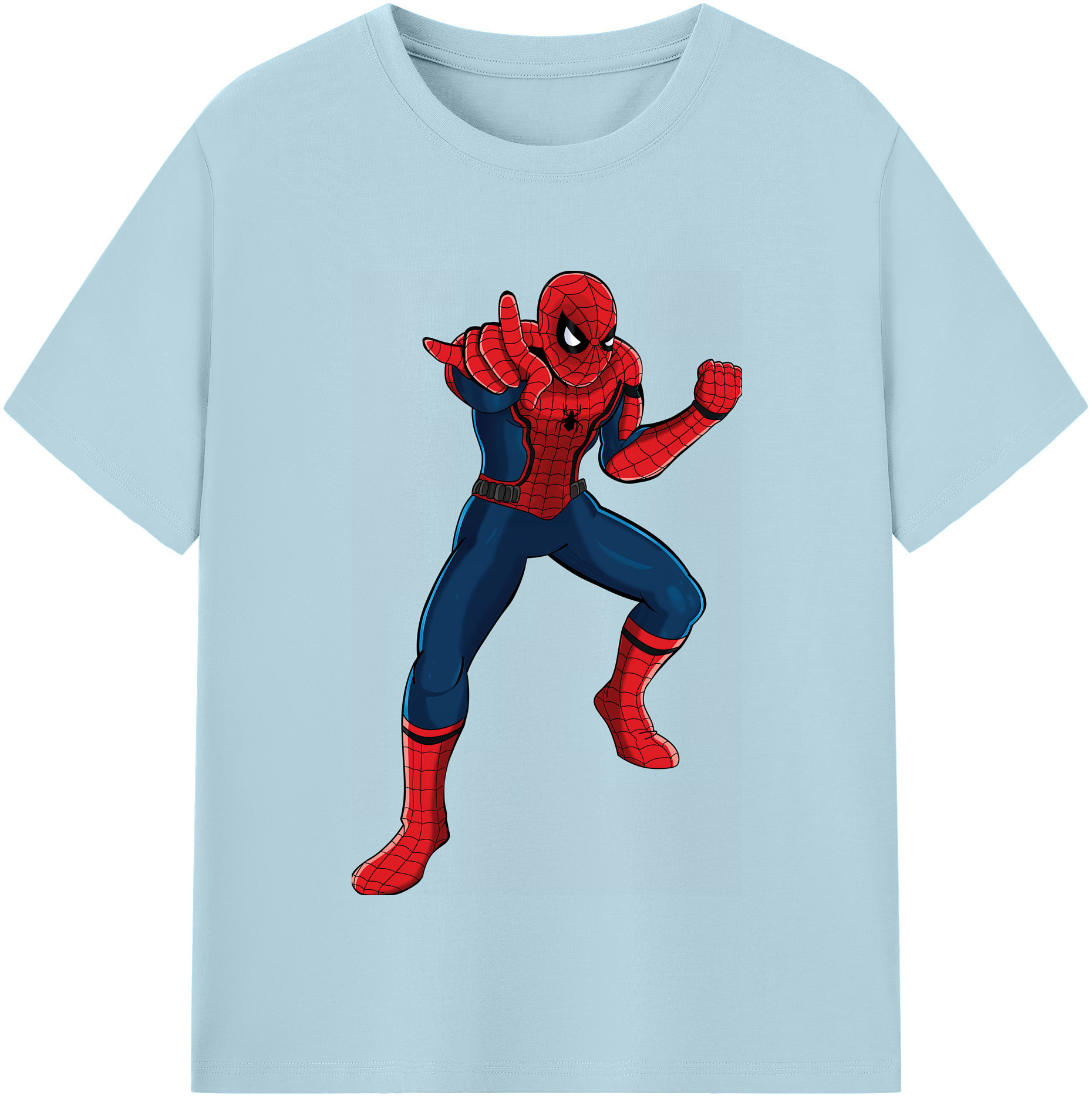 （画像用） Spider Man スパイダーマン 綿100％半袖Tシャツ（フロントプリント）